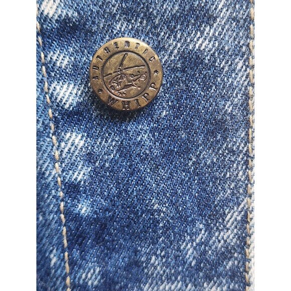 WHIPP Acid Wash Denim Jacket Size Medium Retro Look Oversized Heavy - Picture 8 of 13